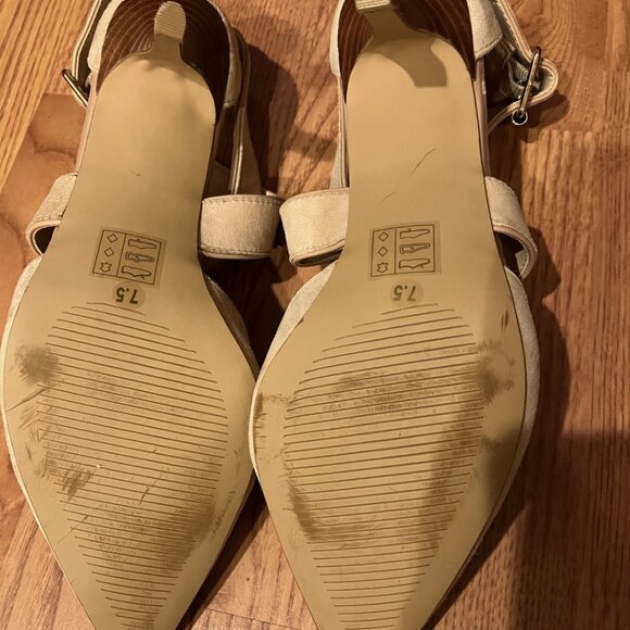 Sole Society Tamra Womens Pump Size 7.5 Taupe Beige Ankle Strap - Picture 7 of 7